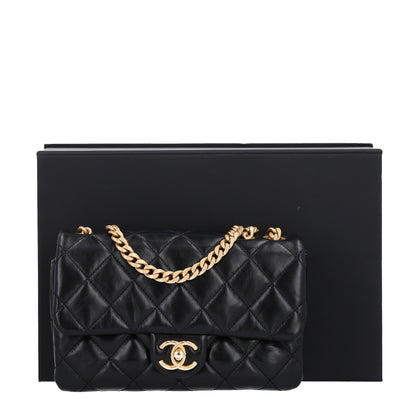 Chanel Lambskin Quilted Small Pillow Crush Flap Black 10 of 10