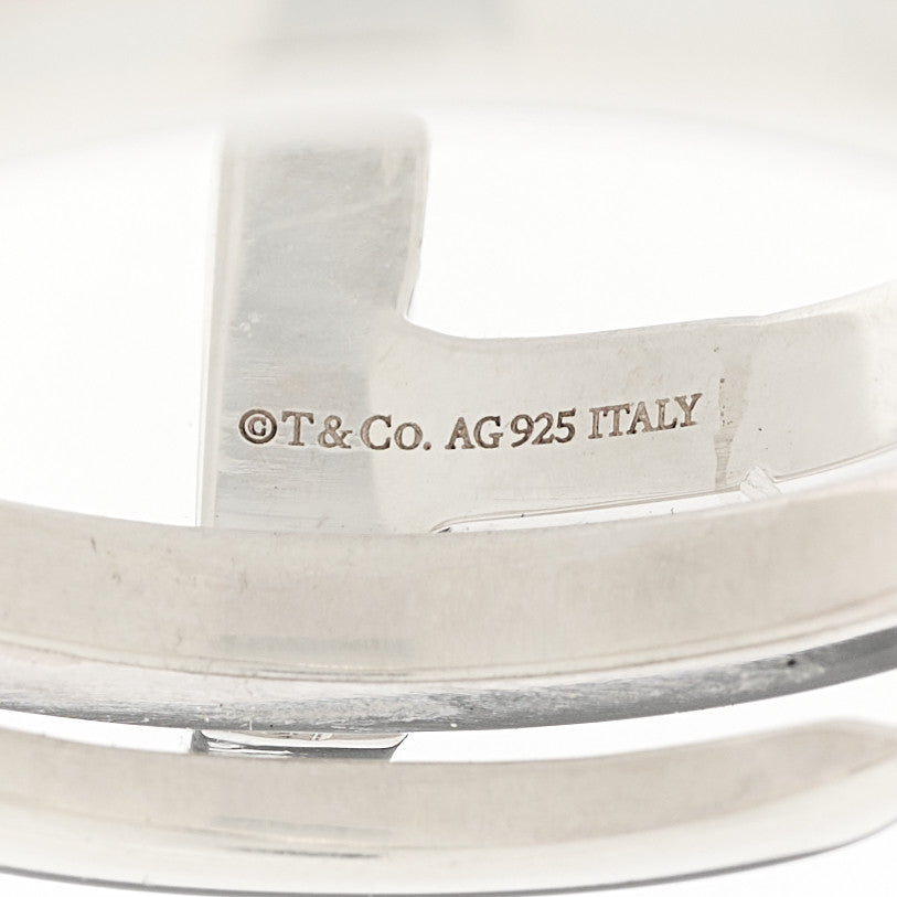 Tiffany Sterling Silver T Square Wrap Ring 56 7.5 4 of 4