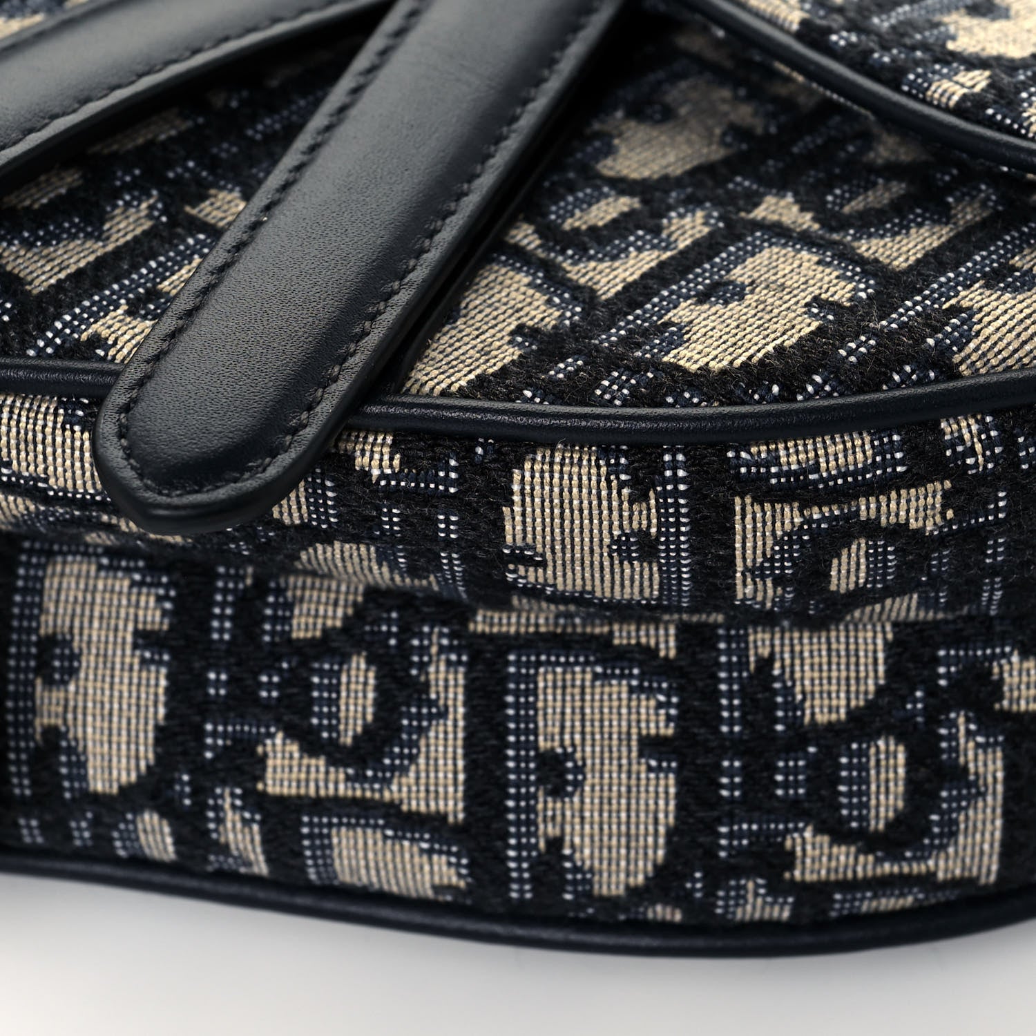 Christian Dior Oblique Mini Saddle Bag Blue 10 of 13