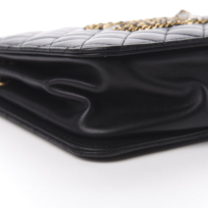 Chanel Calfskin Quilted CC Chain Accordion Tote Black 9 of 16