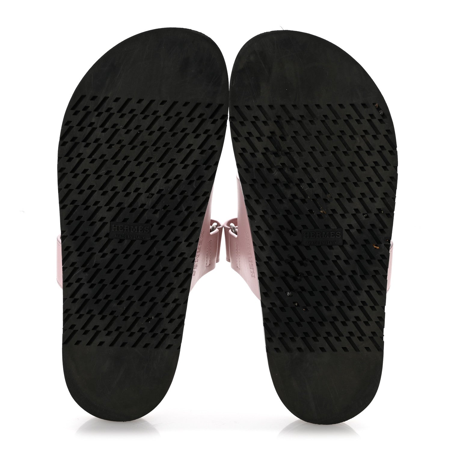 Hermes Calfskin Womens Chypre Sandals 39 Rose Porcelaine 6 of 9