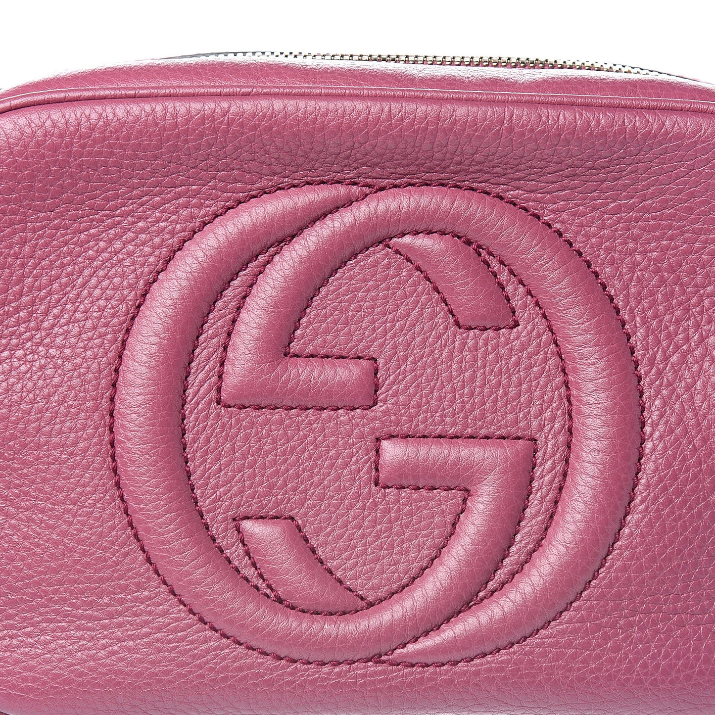 Pebbled Calfskin Small Soho Disco Bag Peonia Flower