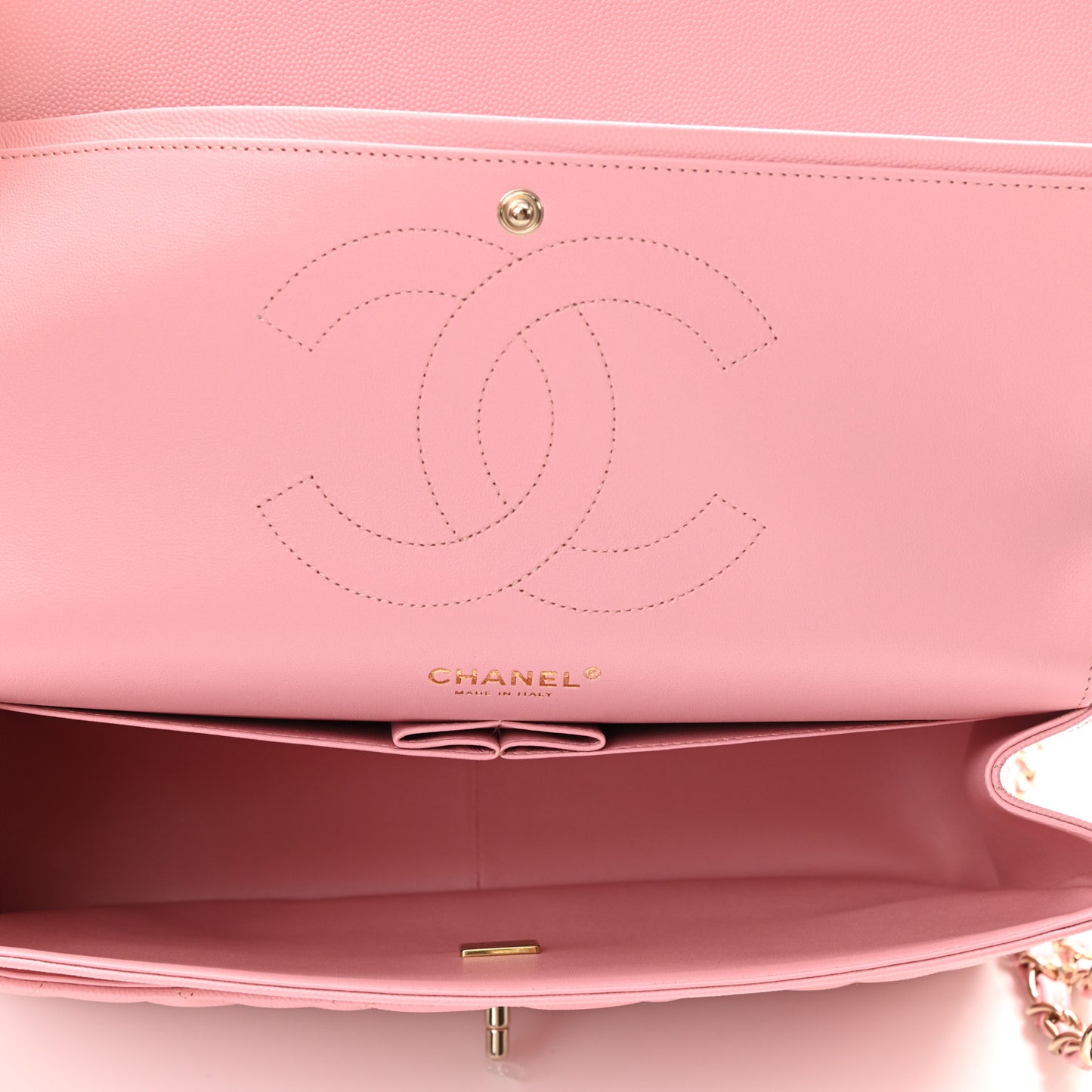 Caviar Quilted Jumbo Double Flap Pink