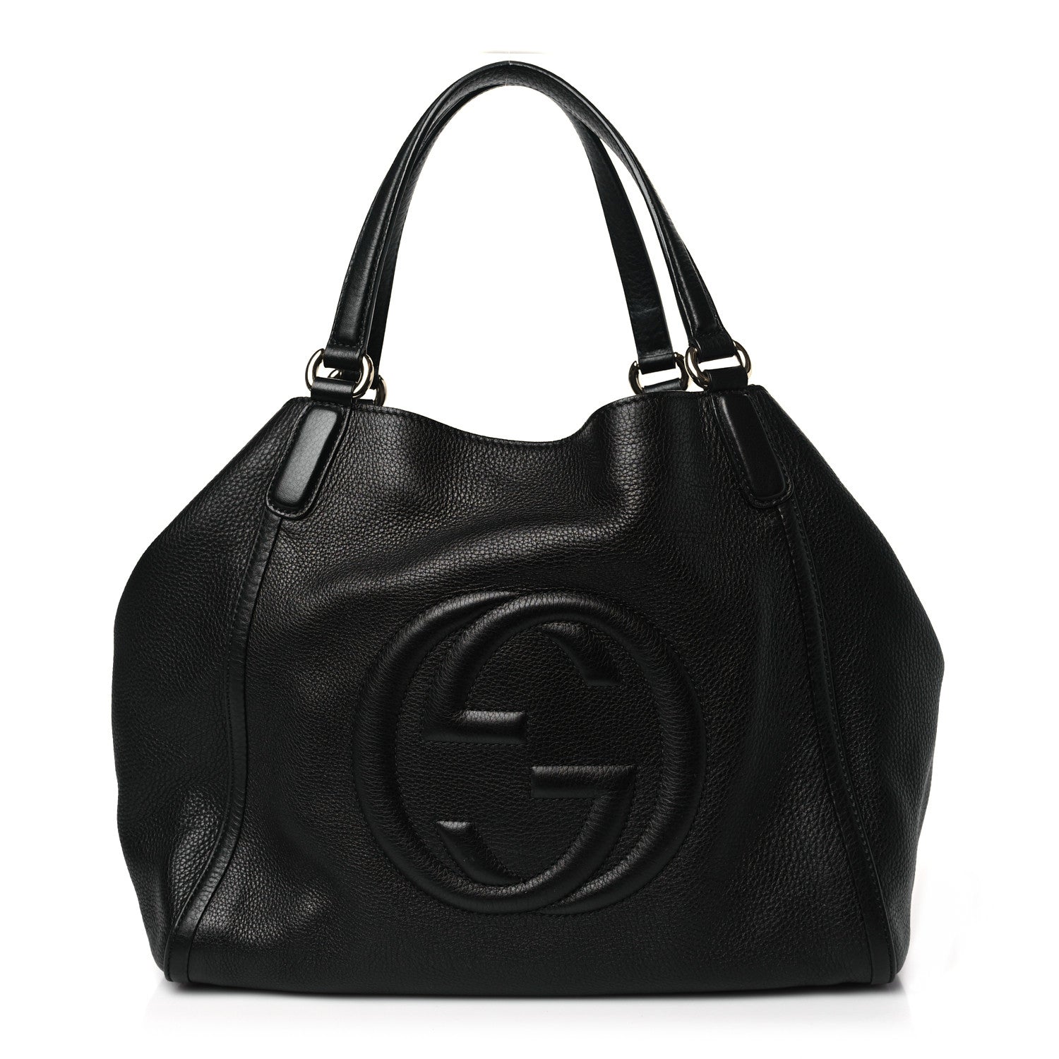 Gucci Pebbled Calfskin Medium Soho Shoulder Bag Black 1 of 8