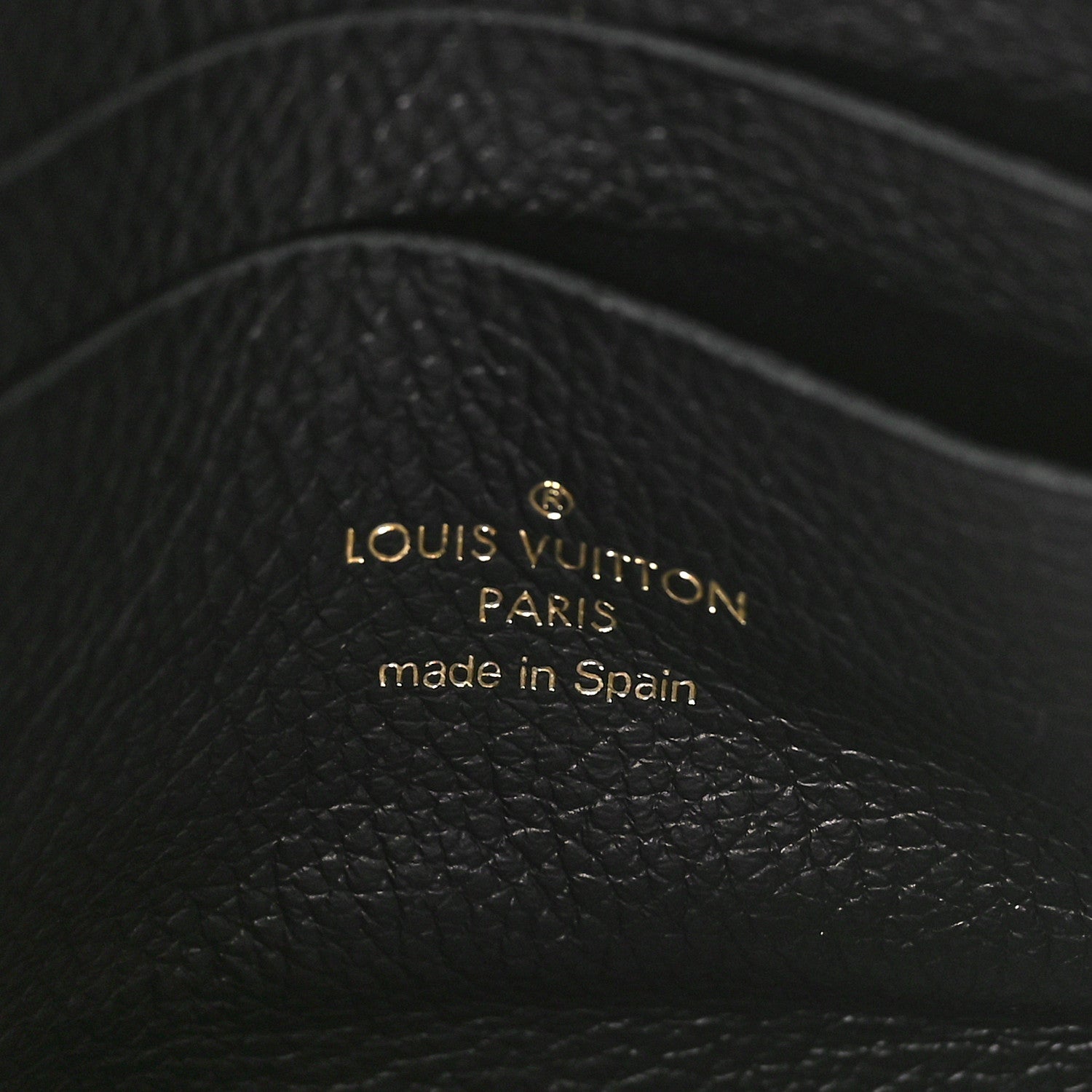 Louis Vuitton Empreinte Monogram Giant Double Zip Pochette Black Cream 6 of 8