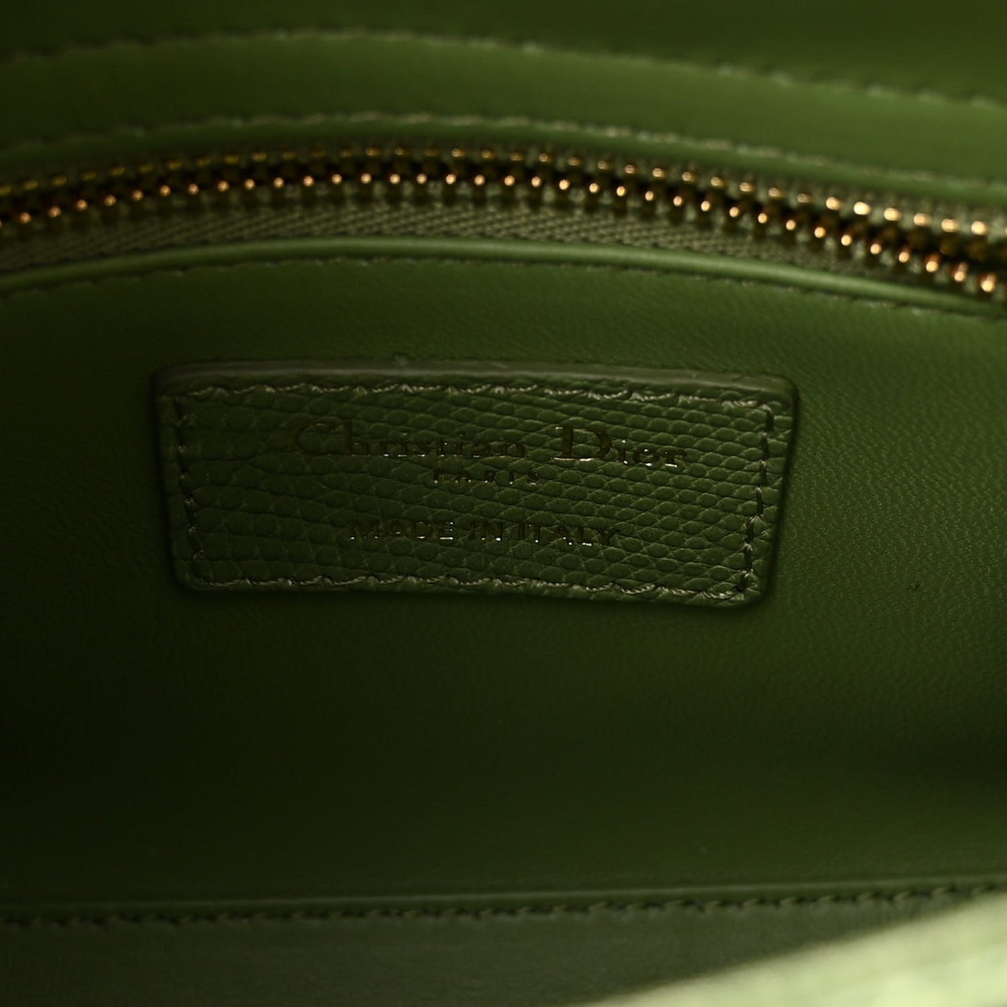 Lizard Mini Lady Dior Vert Saule