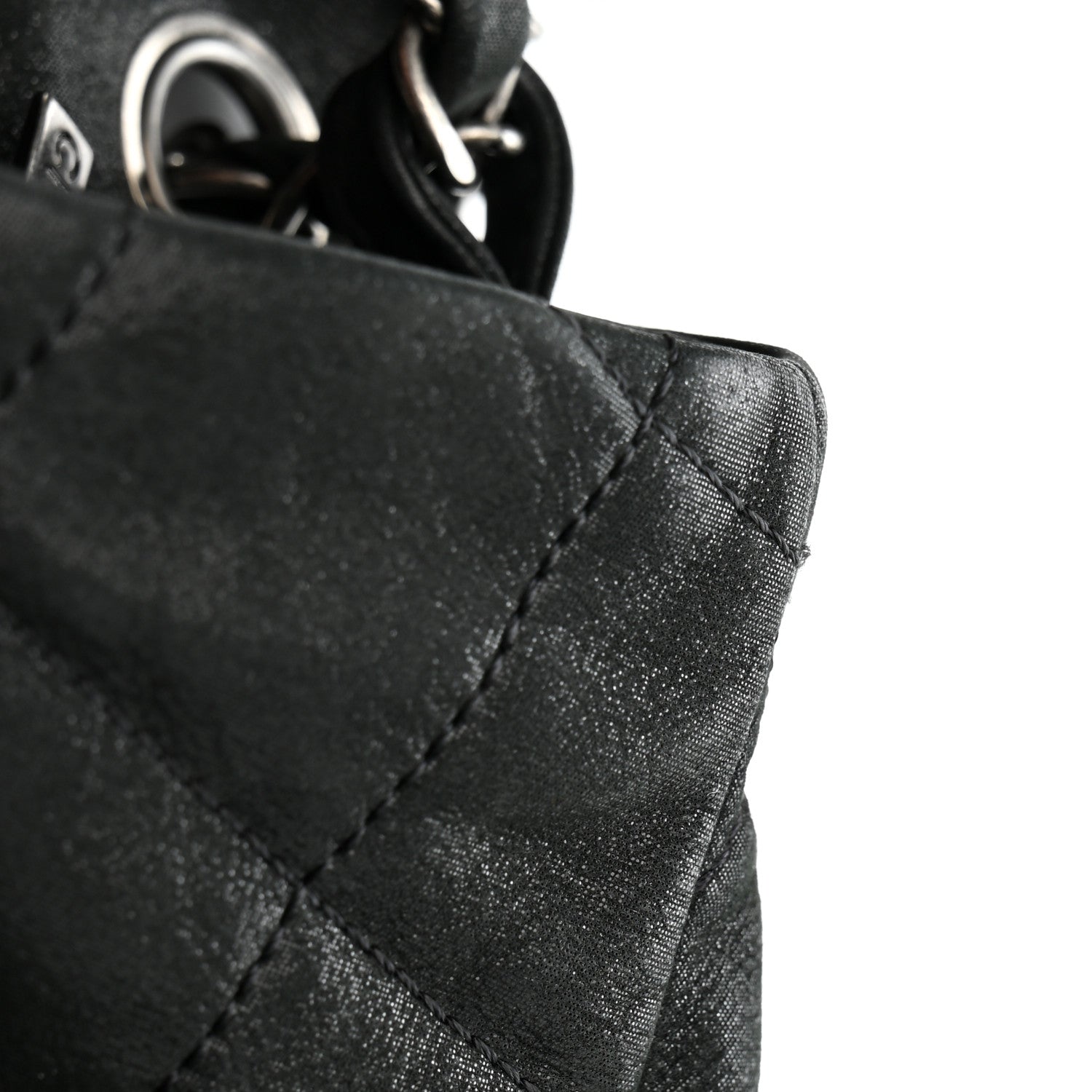 Chanel Iridescent Calfskin Quilted East West Flap Black 11 of 11