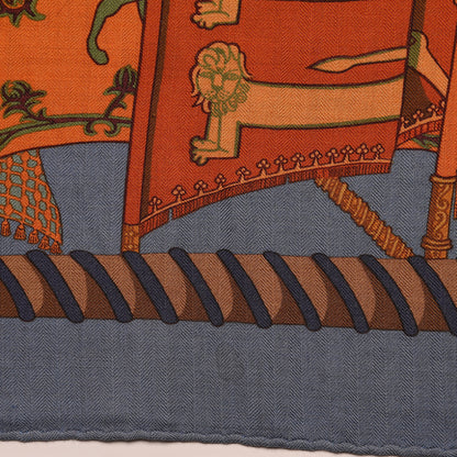 Hermes Cashmere Silk Etendards et Bannieres Scarf 90 8 of 10