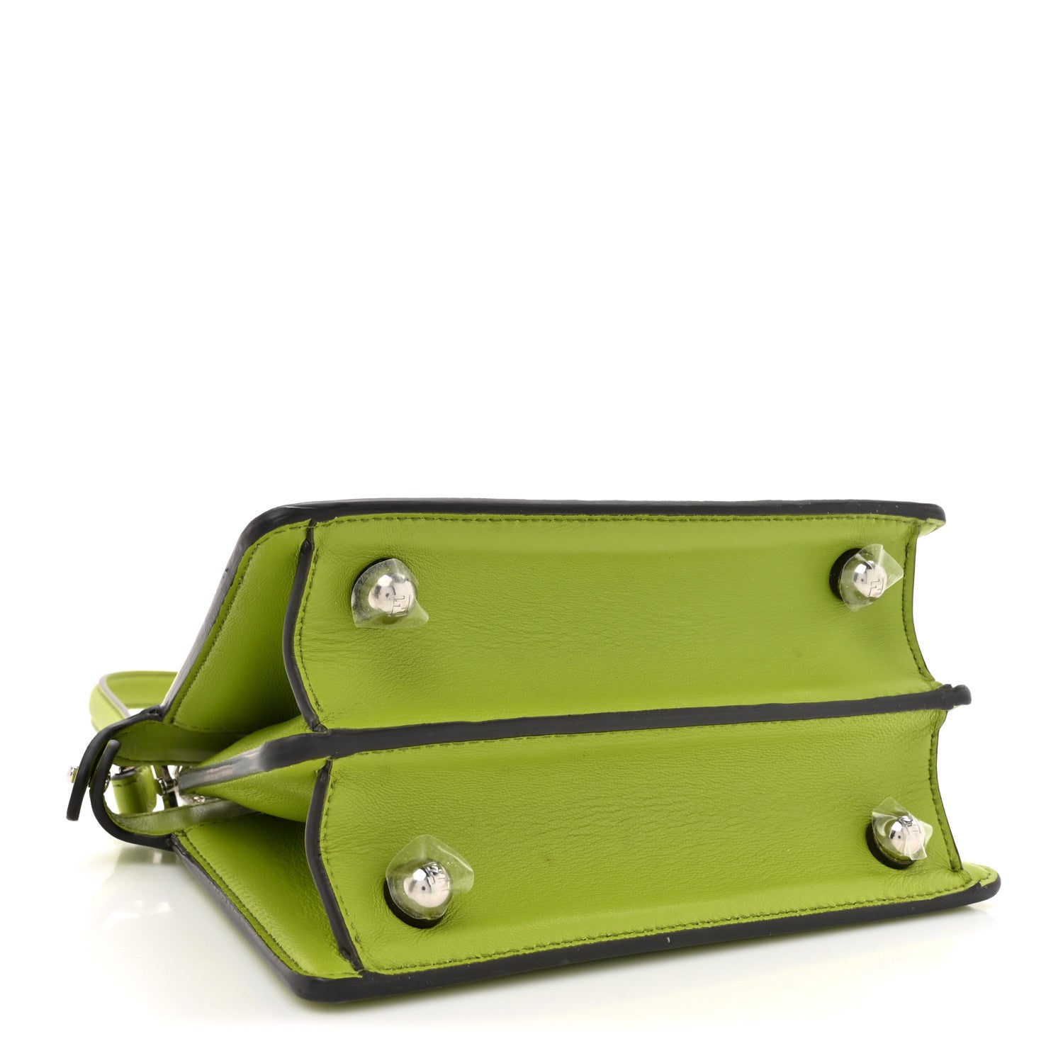 Fendi Shiny Nappa Petite Peekaboo I SEE U Satchel Verde Mela 4 of 16