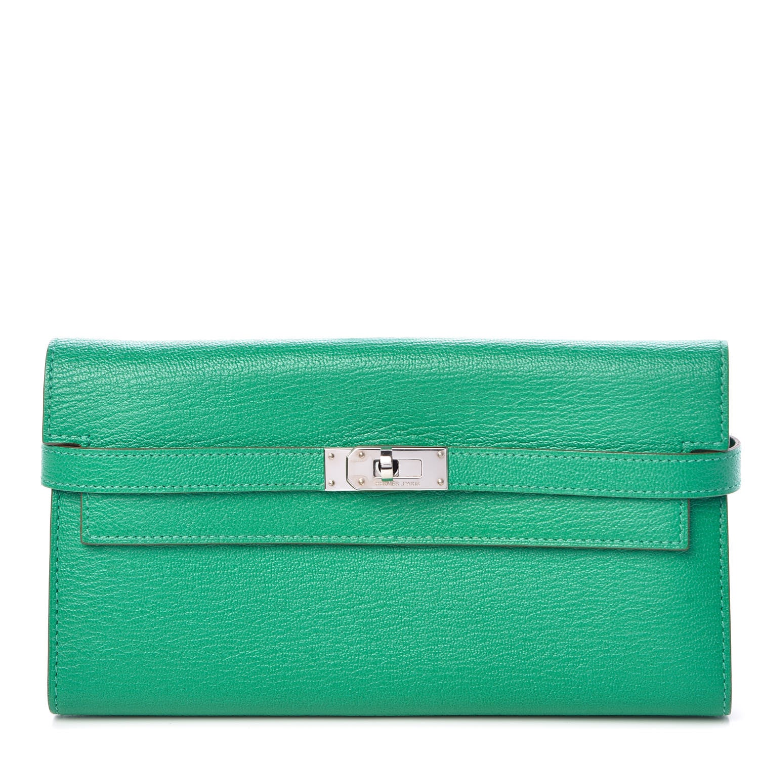 Hermes Chevre Mysore Kelly Longue Wallet Menthe 1 of 7