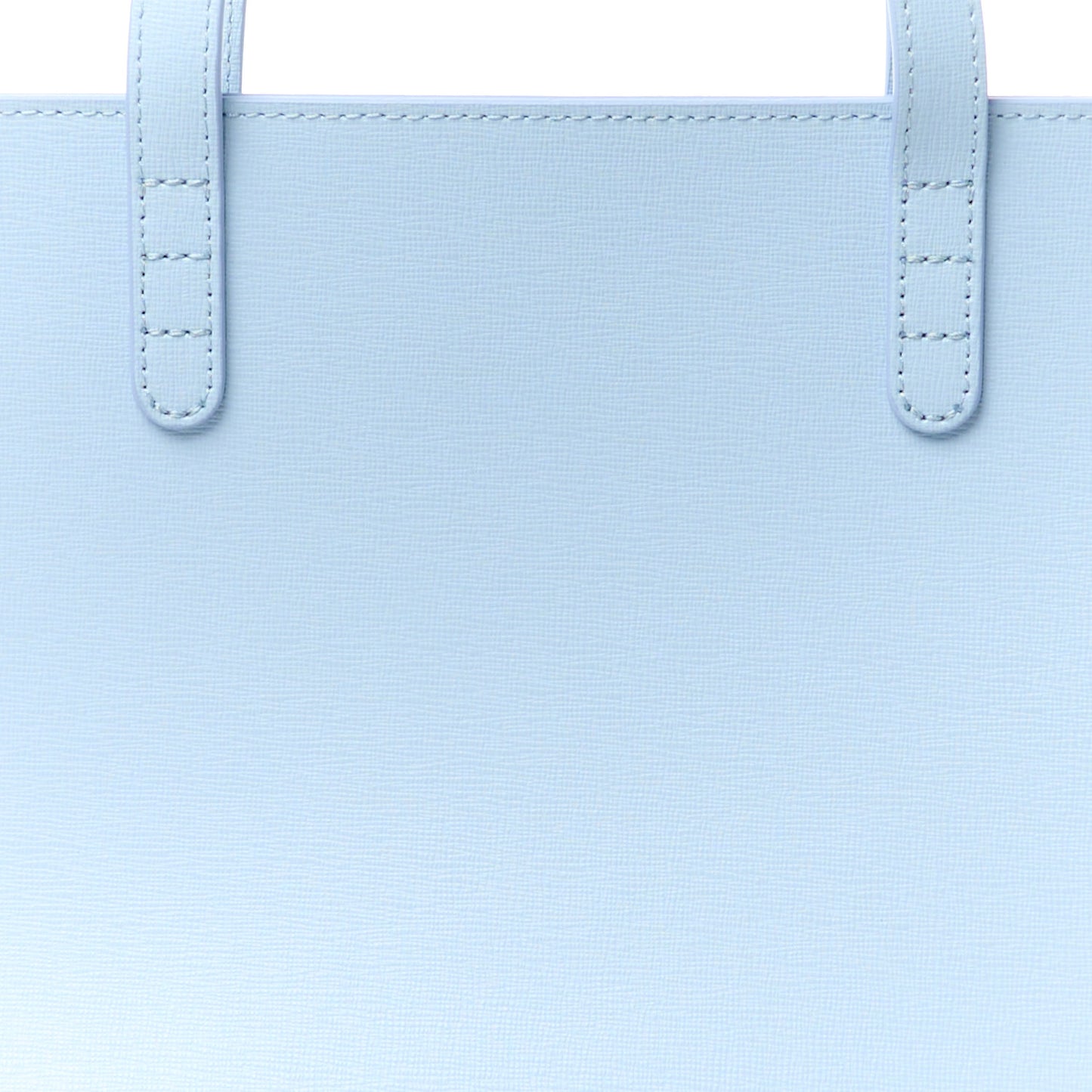 Saffiano Small Zip Tote Light Blue