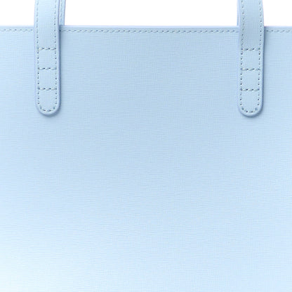 Mansur Gavriel Saffiano Small Zip Tote Light Blue 8 of 11