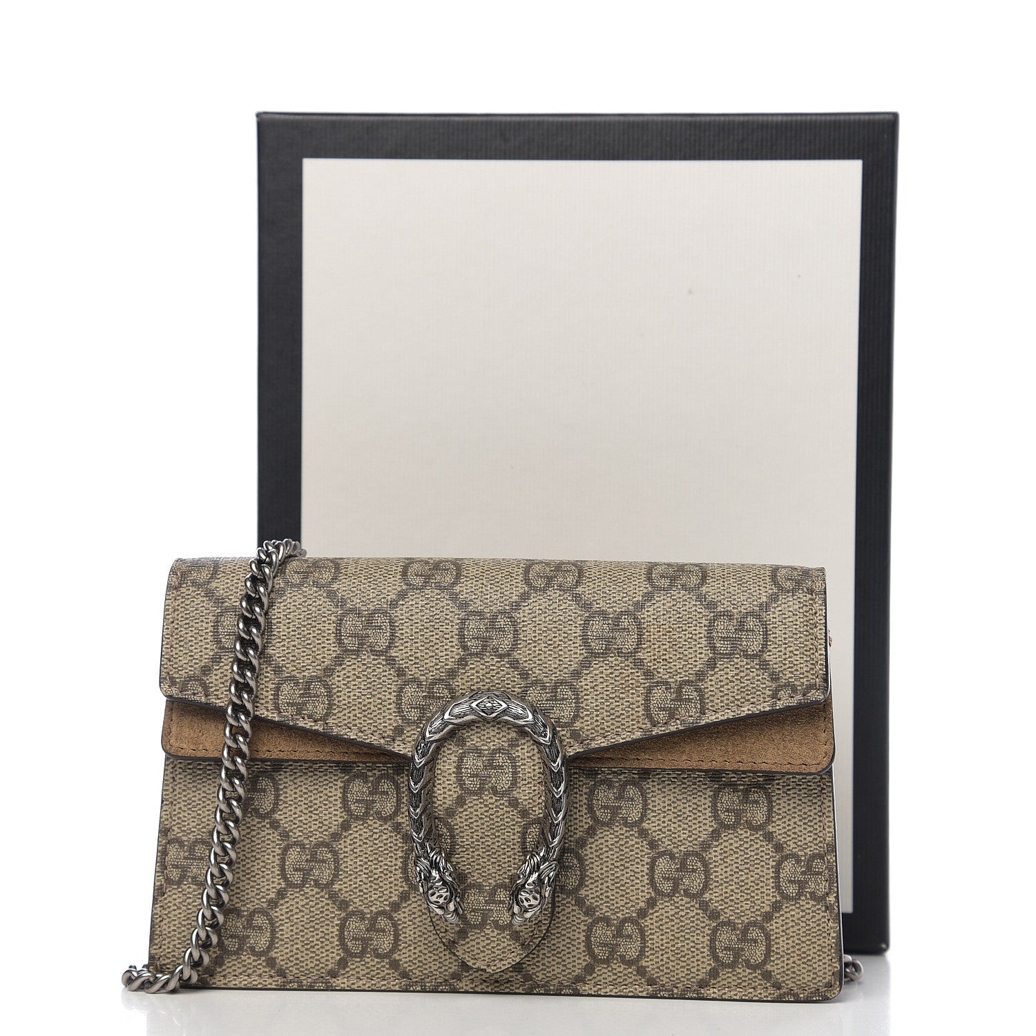 Gucci GG Supreme Monogram Super Mini Dionysus Shoulder Bag Taupe 9 of 9