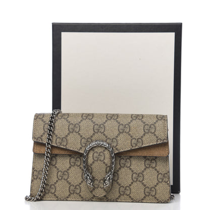 Gucci GG Supreme Monogram Super Mini Dionysus Shoulder Bag Taupe 9 of 9