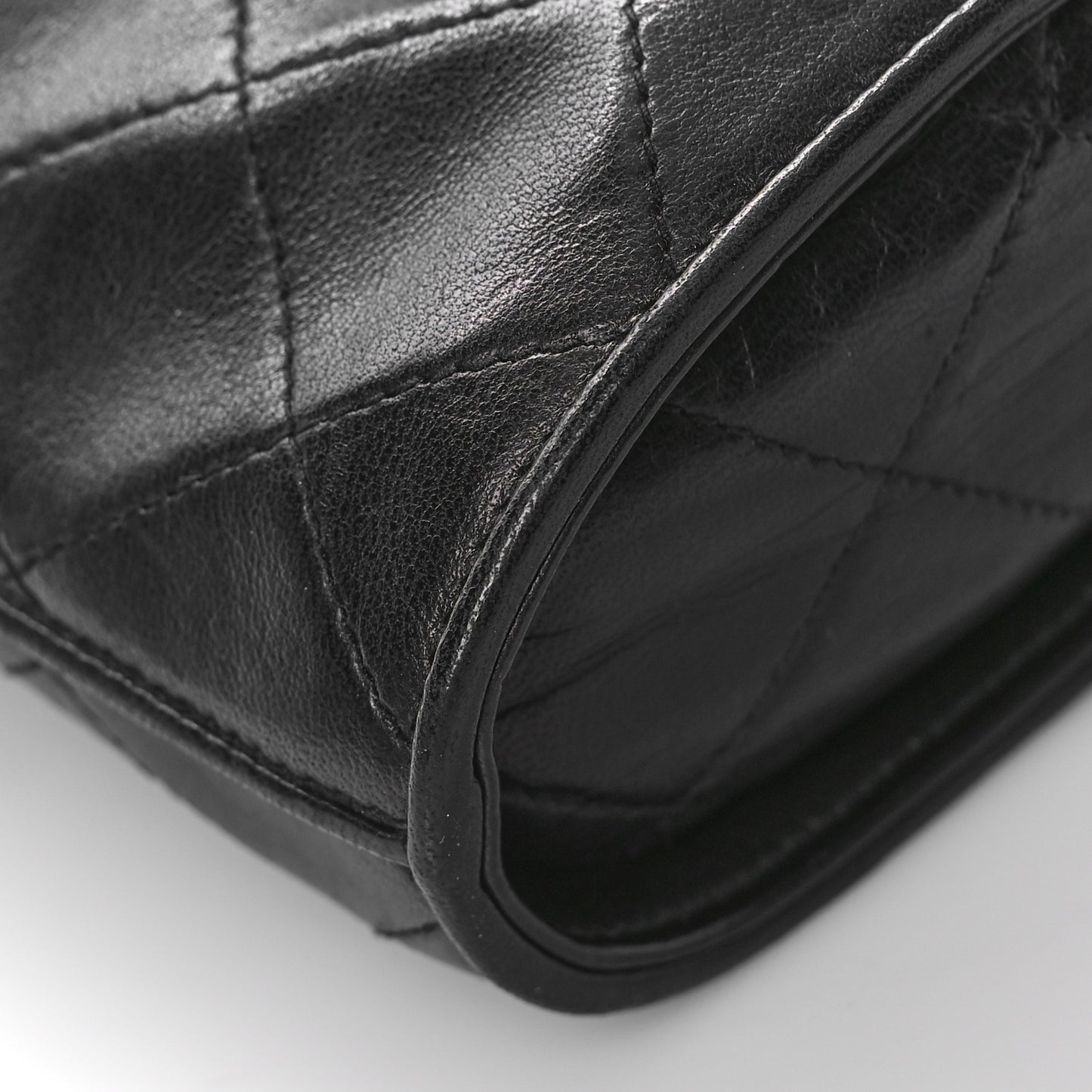 Lambskin Quilted Tassel Shoulder Bag Black
