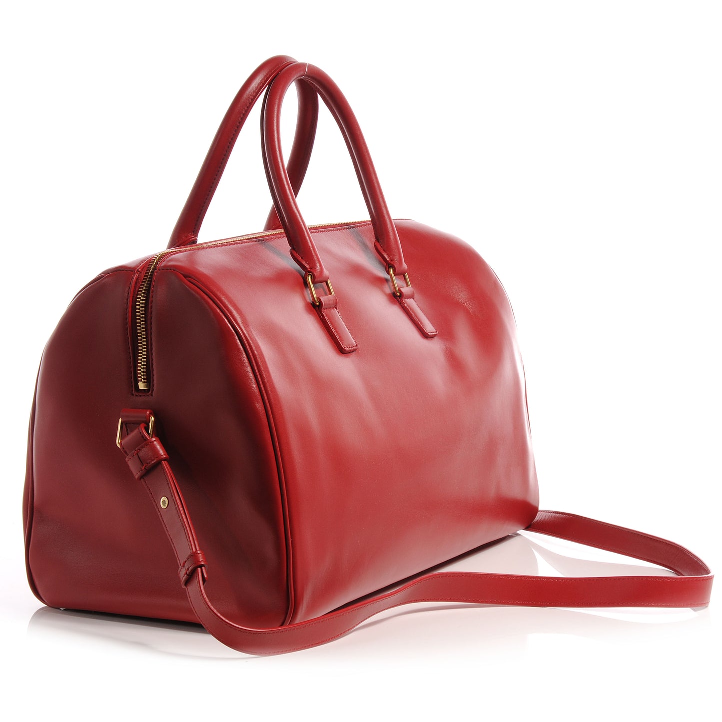 Lambskin Classic Duffle 12 Bag Red