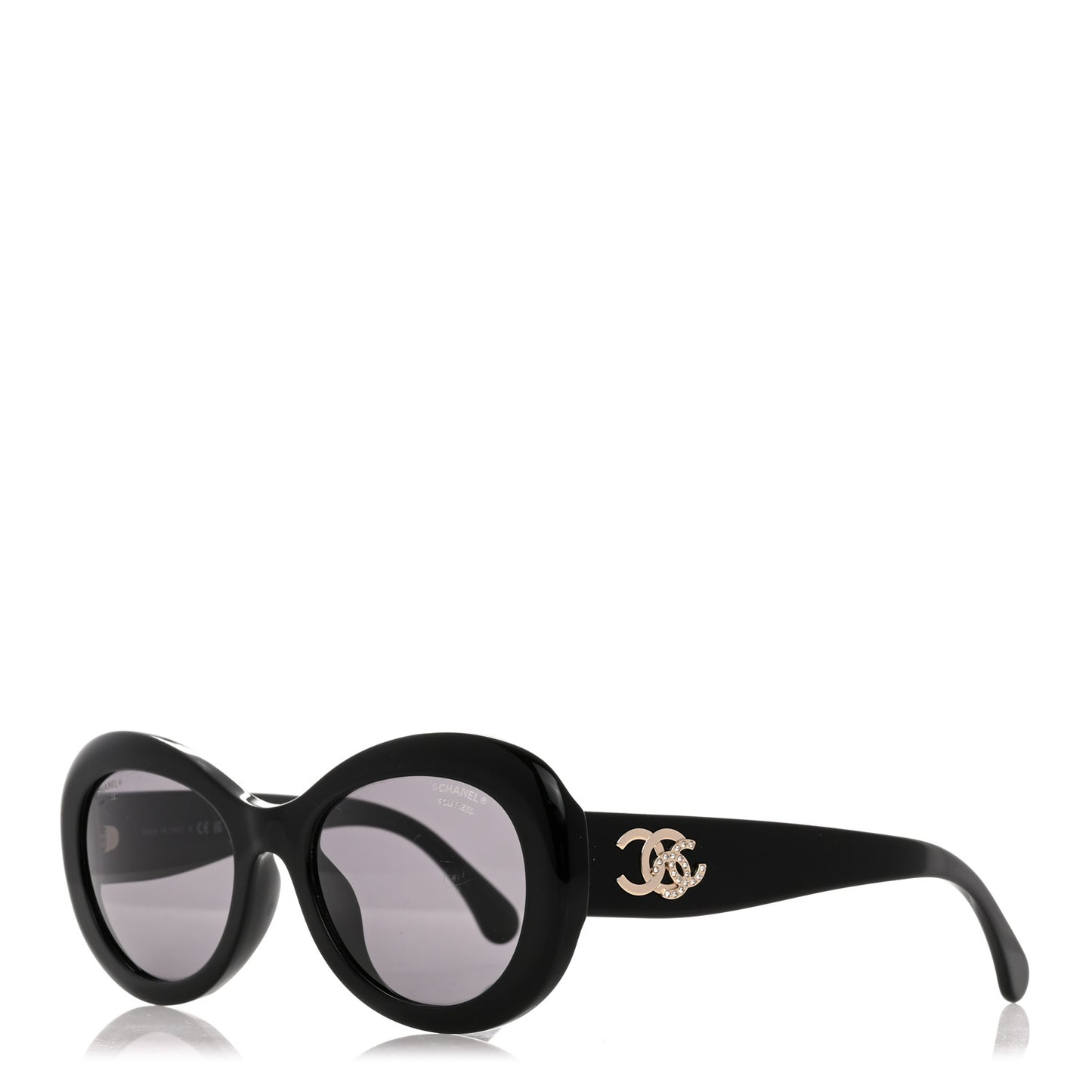 Acetate Polarized Oval CC Sunglasses 5469-B-A