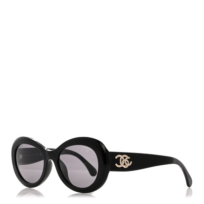 Chanel Acetate Polarized Oval CC Sunglasses 5469-B-A 1 of 8