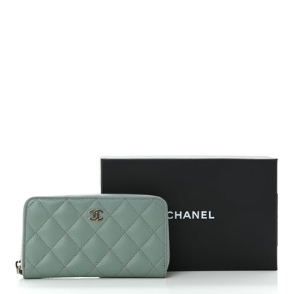 Chanel Caviar Quilted Medium Zip Around Wallet Dark Green 12 of 12