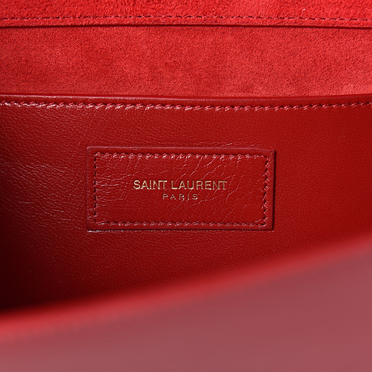 Grain De Poudre Classic Monogram Cassandre Clutch Rouge Orient