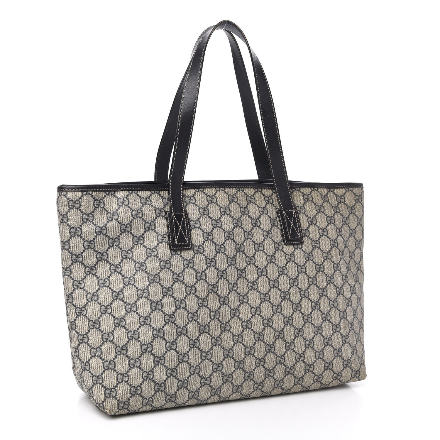 Gucci GG Supreme Monogram Medium Zippered Shopping Tote Dark Brown 3 of 15