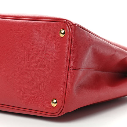 Prada Saffiano Large Galleria Double Zip Tote Fuoco 9 of 15