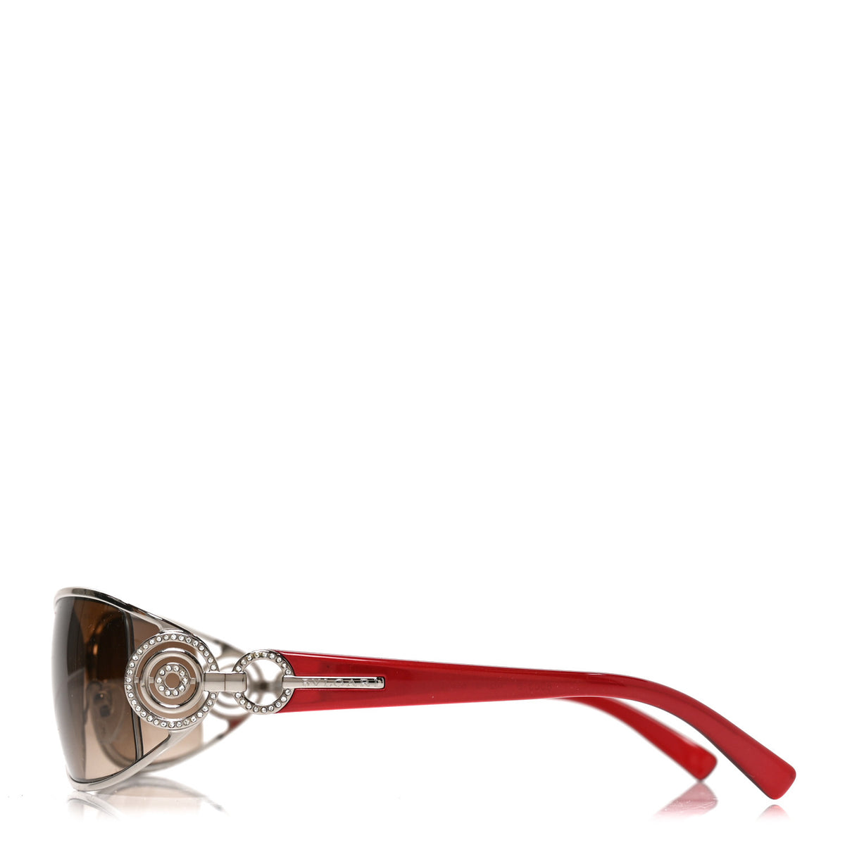 Bulgari Acetate Crystal Sunglasses 6003-B Red 3 of 7