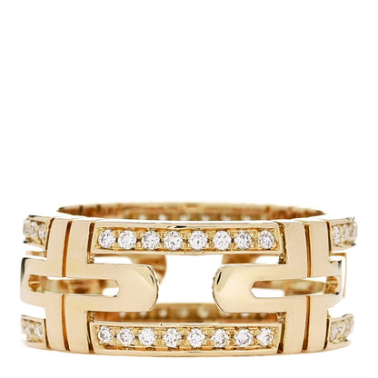 Bulgari 18K Yellow Gold Diamond Parentesi Ring 51 5.75 1 of 8