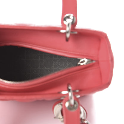 Christian Dior Lambskin Cannage Medium Lady Dior Coral 5 of 11