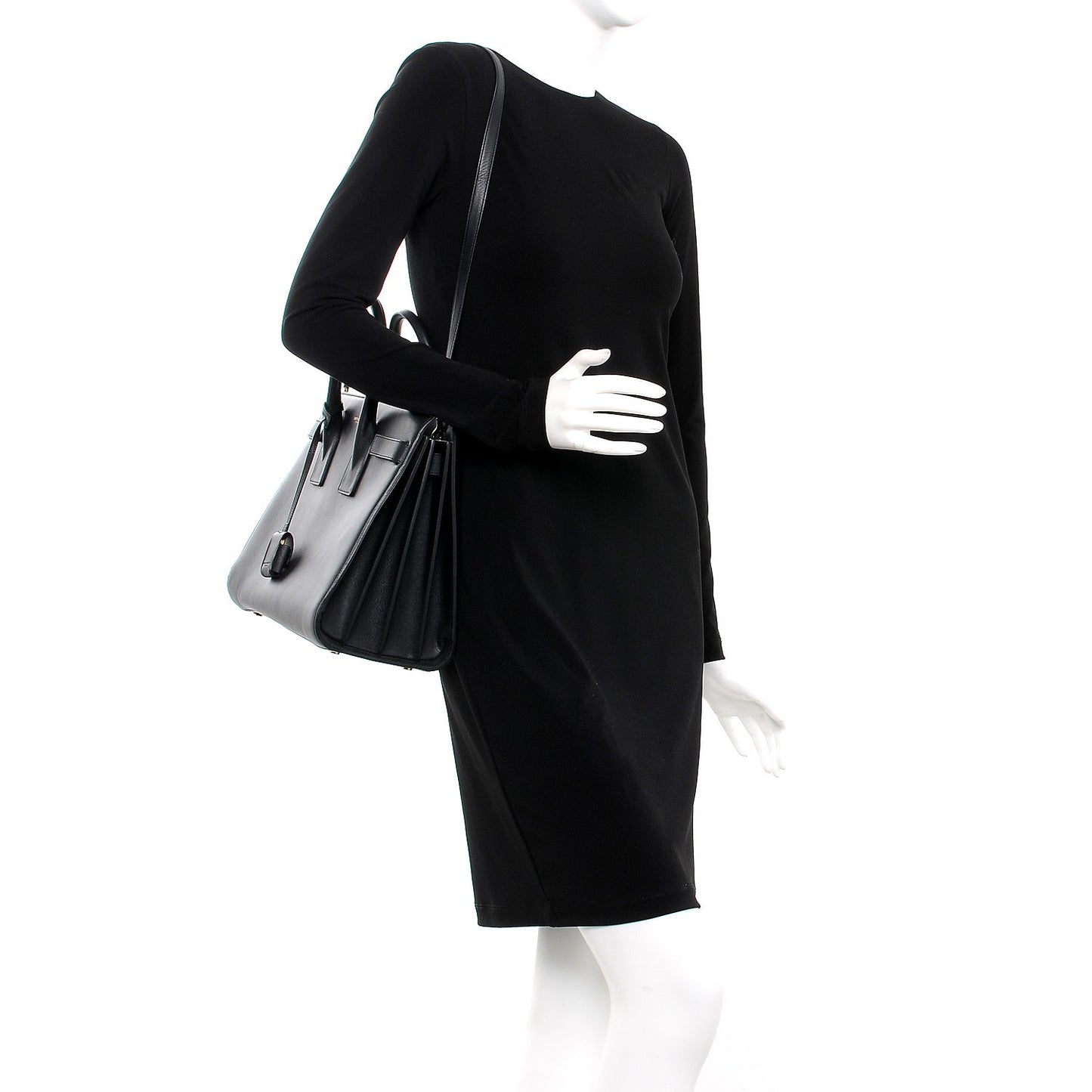 Calfskin Small Sac De Jour Black