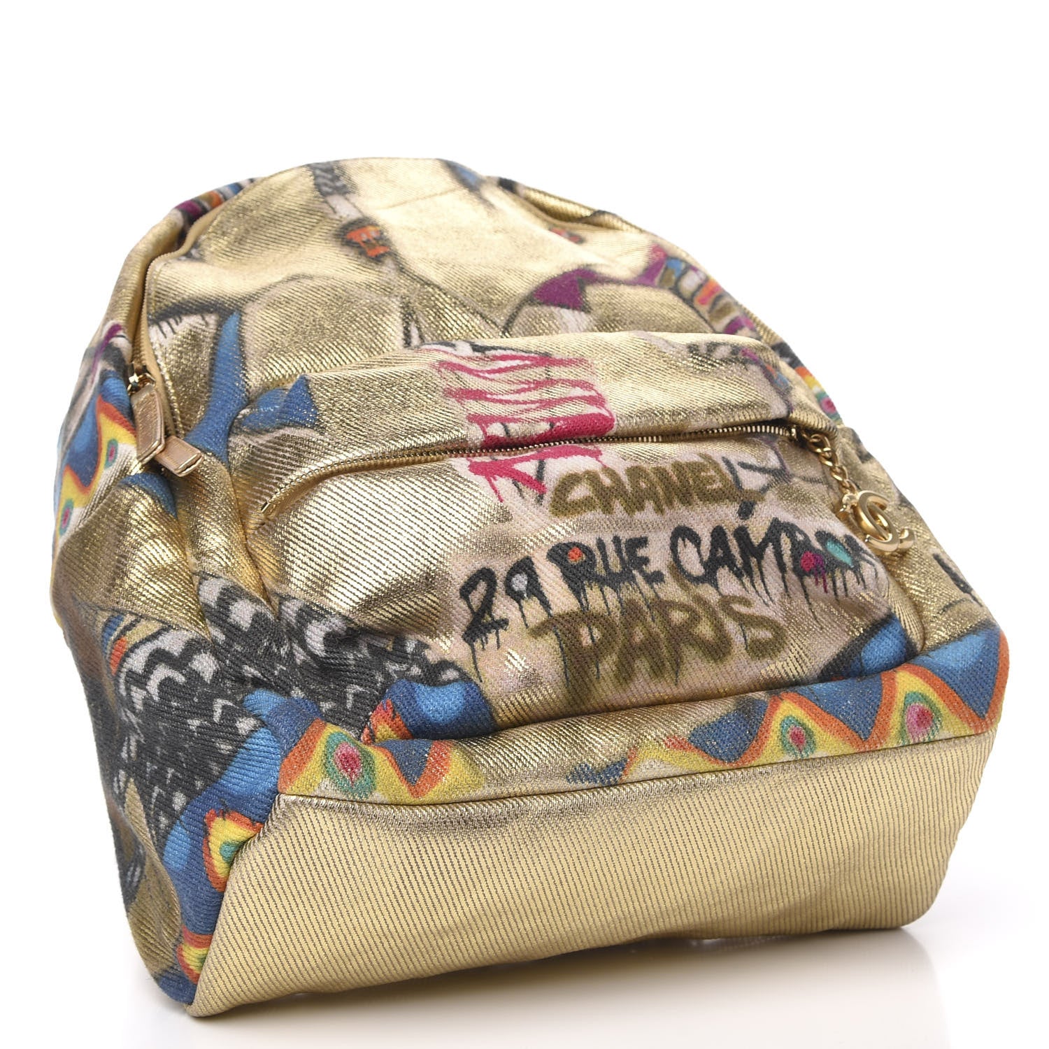 Chanel Graffiti Printed Canvas Street Spirit Backpack Multicolor 3 of 9