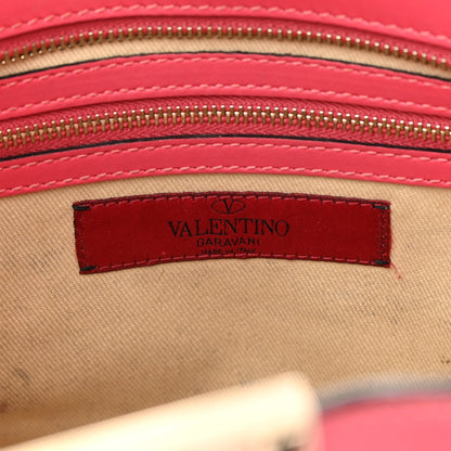 Valentino Garavani Vitello Small Rockstud Double Handle Tote Framboise 6 of 33