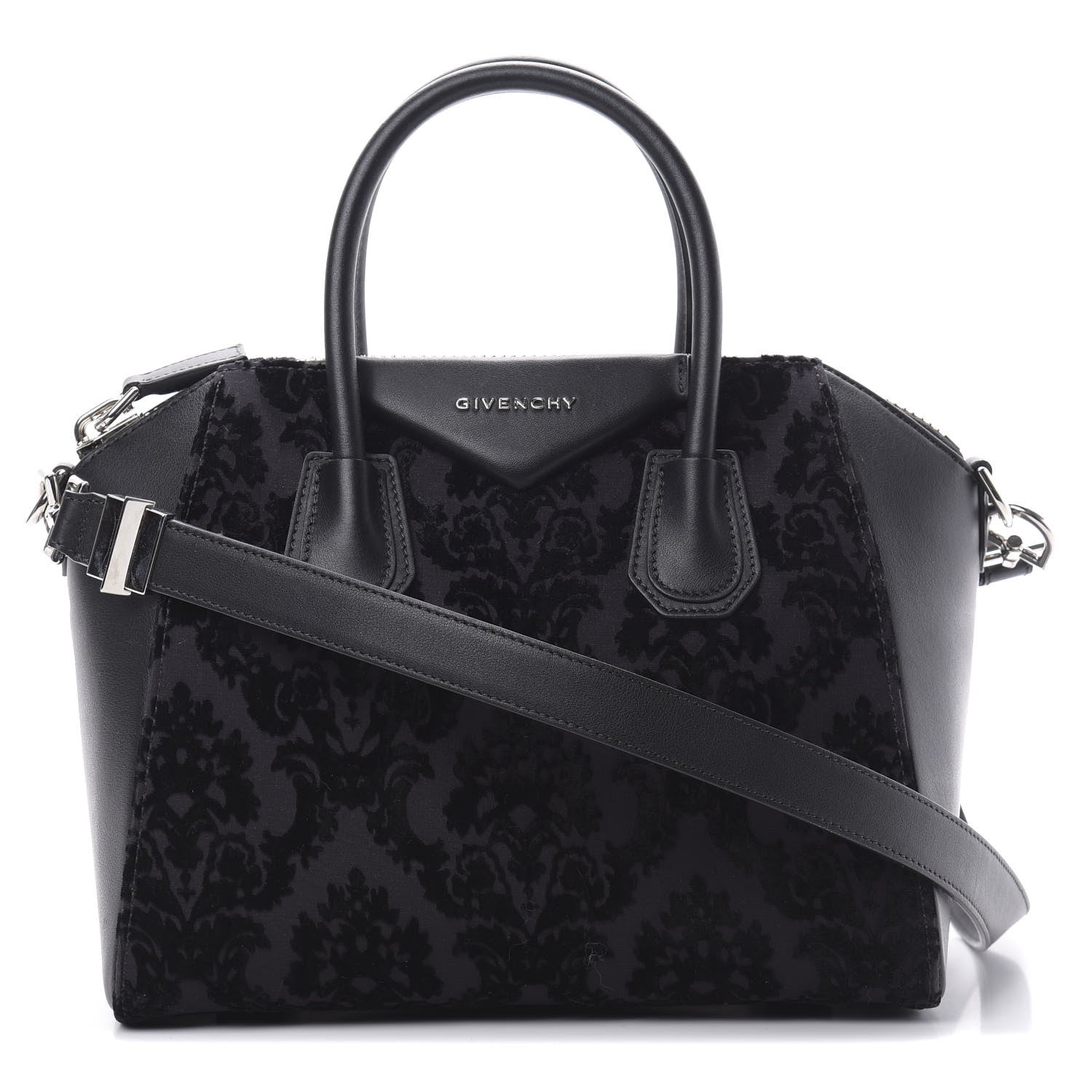 Givenchy Calfskin Velvet Small Devoree Antigona Black 634491 – FASHIONPHILE