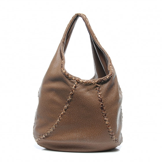Bottega Veneta Perforated Leather Pekary Cervo Hobo Cigar 4 of 6
