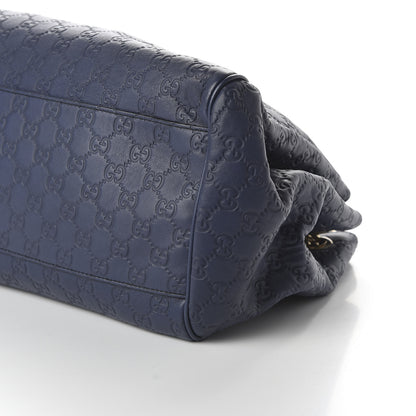 Gucci Guccissima Medium Emily Shoulder Bag Blue 7 of 12