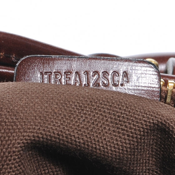 House Check Bridle Calfskin Belted Satchel Brown