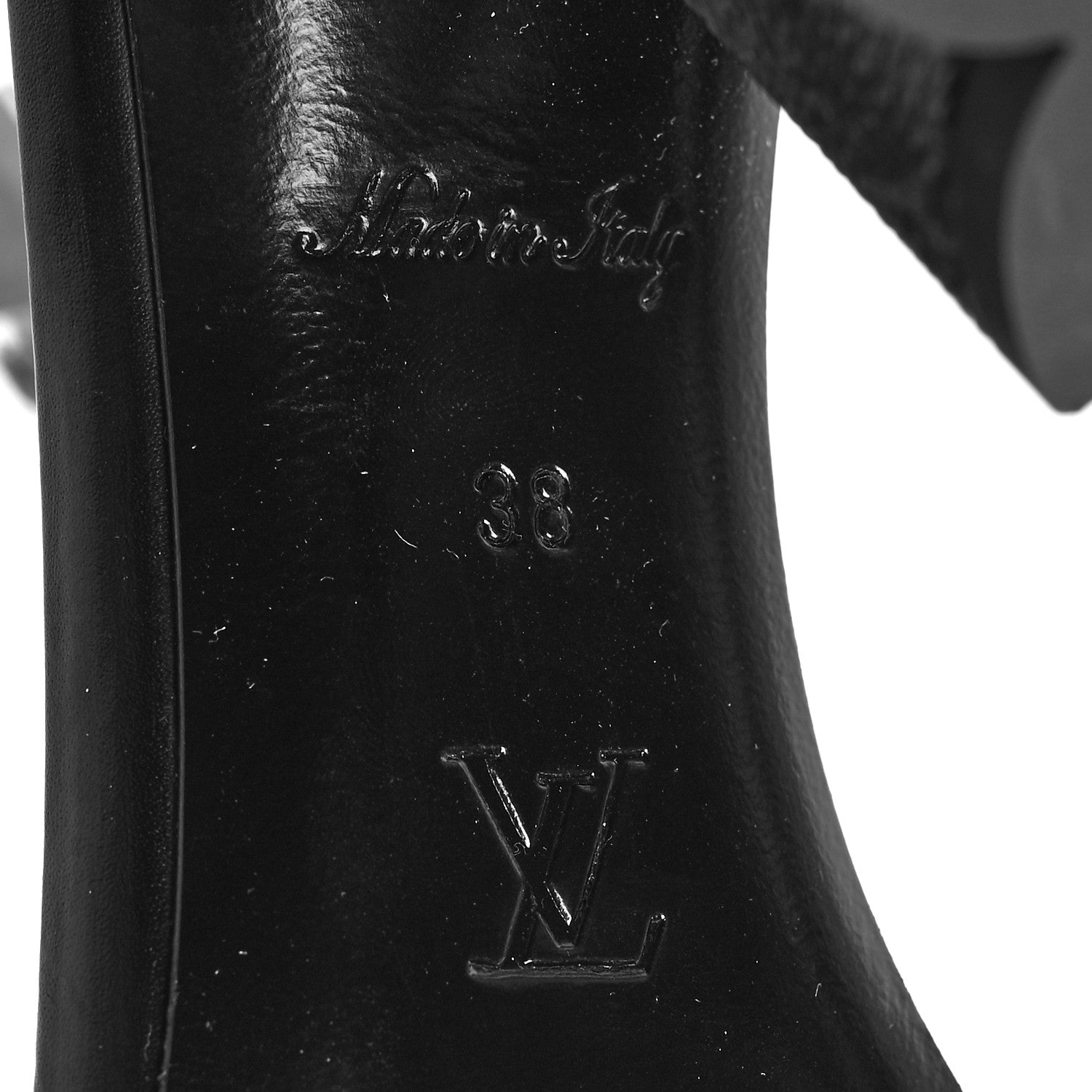 Louis Vuitton Leather Monogram Silhouette Sandals 38 Black 7 of 9