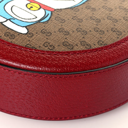 Gucci X DORAEMON Mini Vintage GG Supreme Monogram Mini Round Shoulder Bag Beige Cherry Red 10 of 17