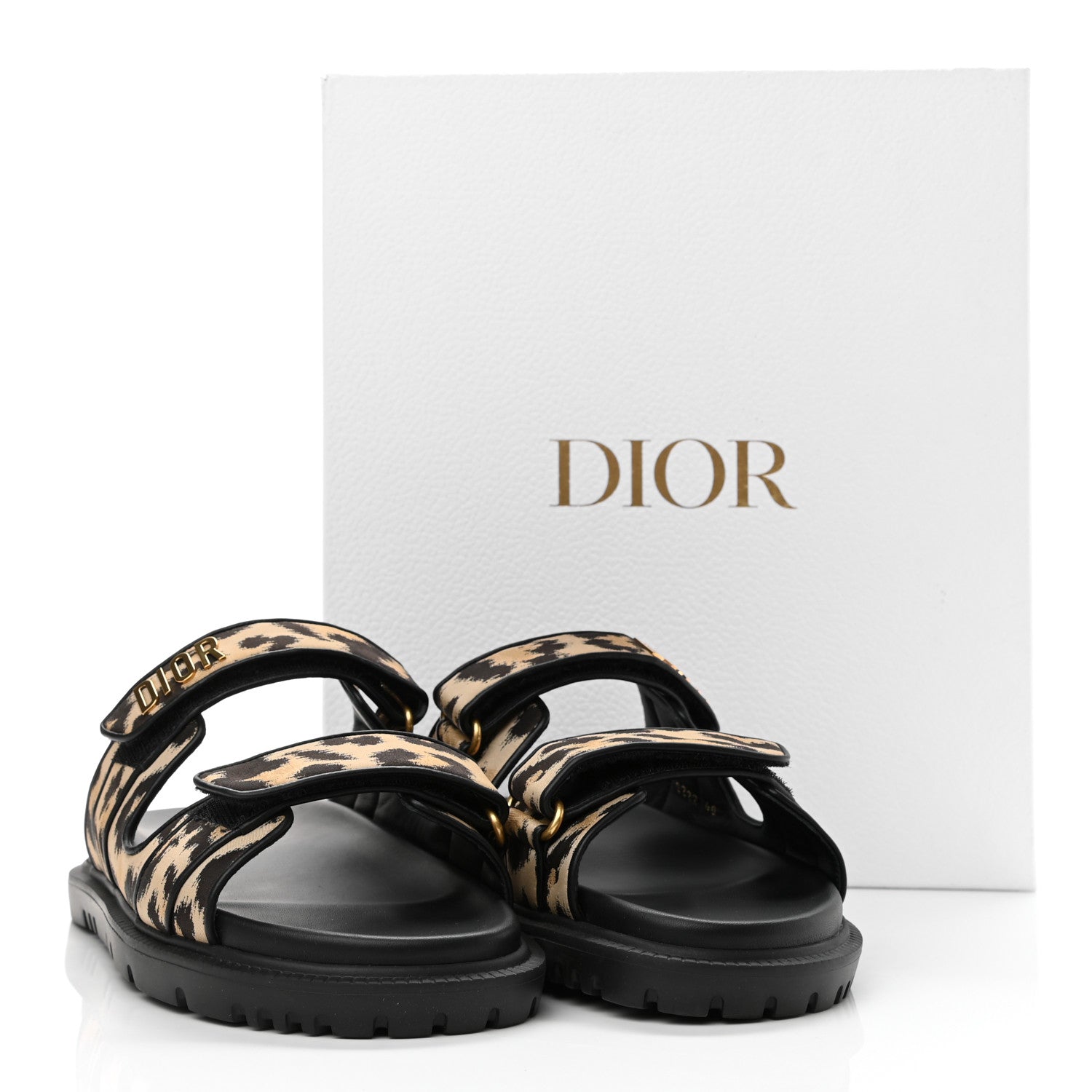 Christian Dior Technical Fabric Mizza Print DiorAct Sandals 40 Beige Multicolor 8 of 8