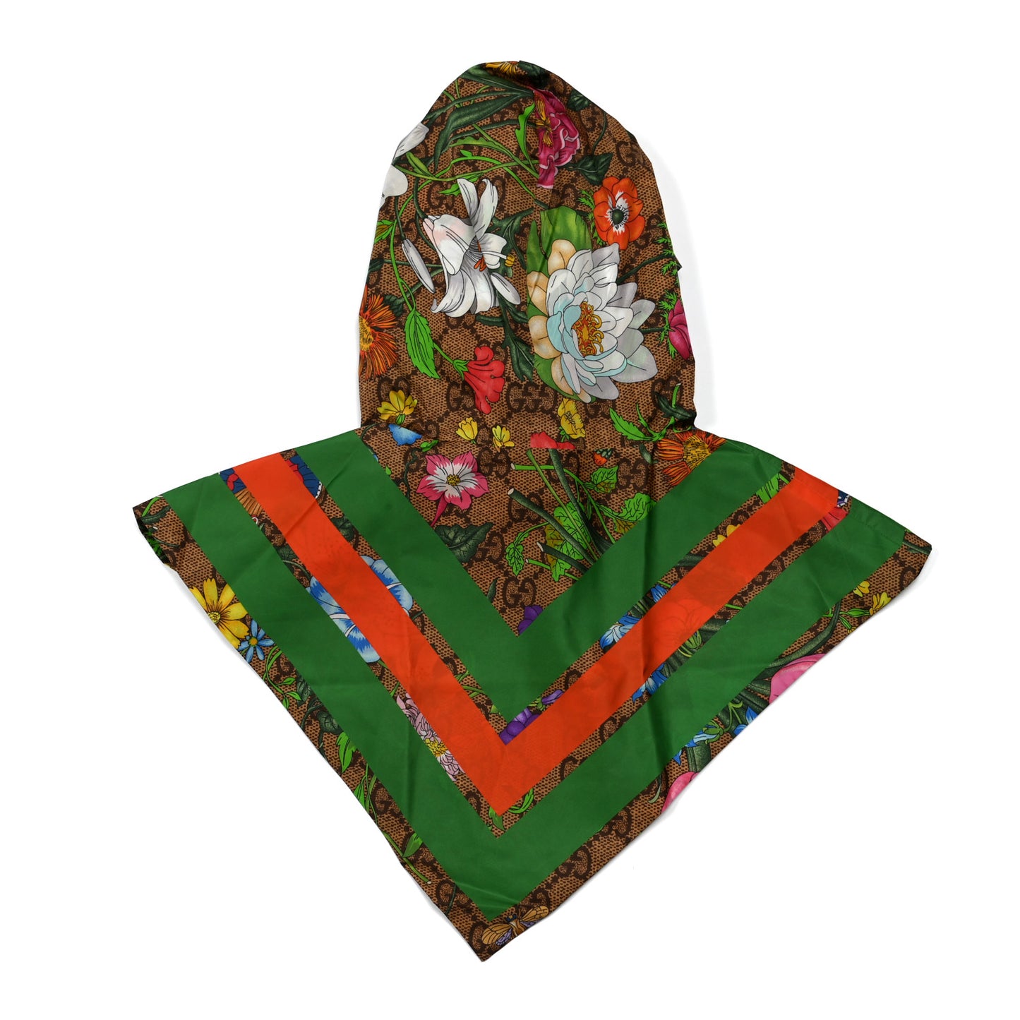 Polyamide Flora Monogram Rain Hood Green