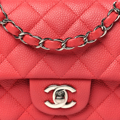 Chanel Caviar Quilted Mini Rectangular Flap Dark Pink 8 of 11