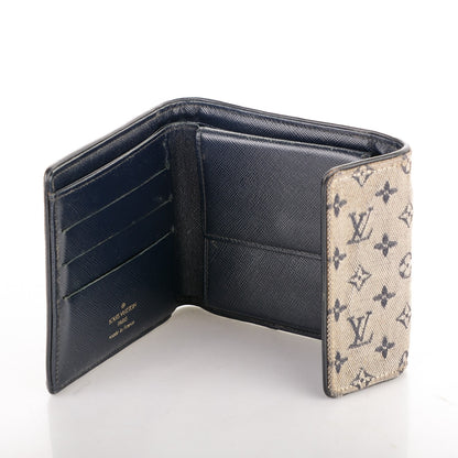 Louis Vuitton Mini Monogram Compact Wallet Blue 5 of 7
