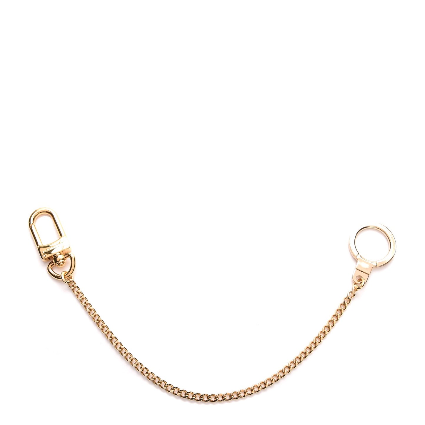 Metal Pochette Extender Key Ring Chain Gold