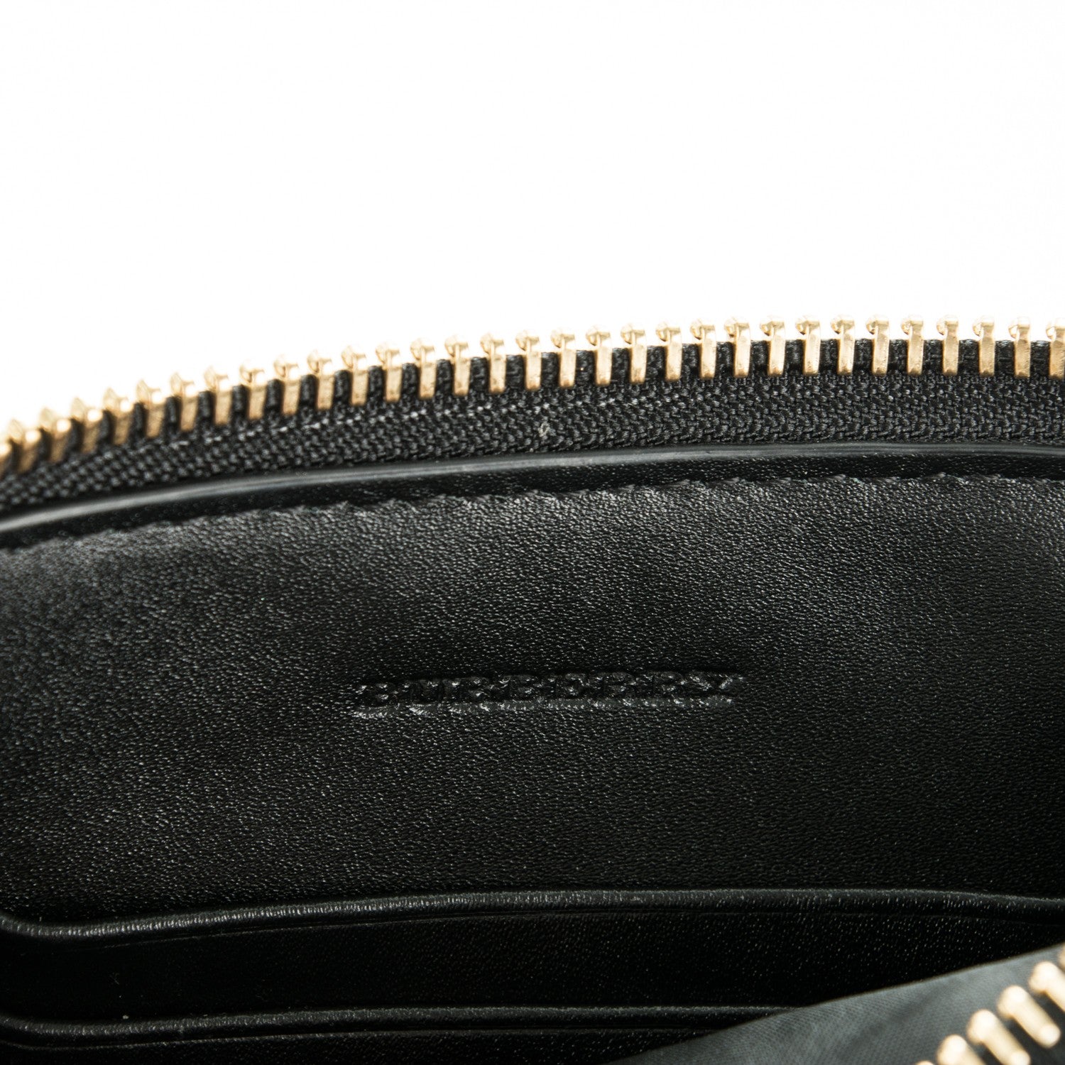 Burberry Signature Grain Calfskin Check Embossed Peyton Crossbody Clutch Bag Black 6 of 8