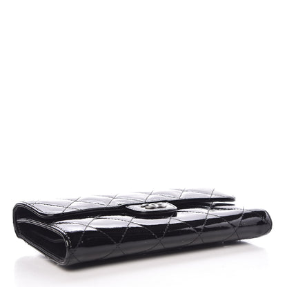 Chanel Patent Quilted Large Flap Wallet Black 4 of 9