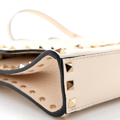 Valentino Garavani Vitello Medium Rockstud Flip Lock Crossbody Bag Light Ivory 8 of 10