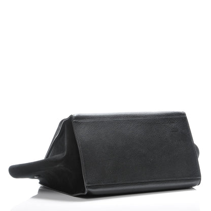 Celine Drummed Calfskin Suede Large Trapeze Black 4 of 8