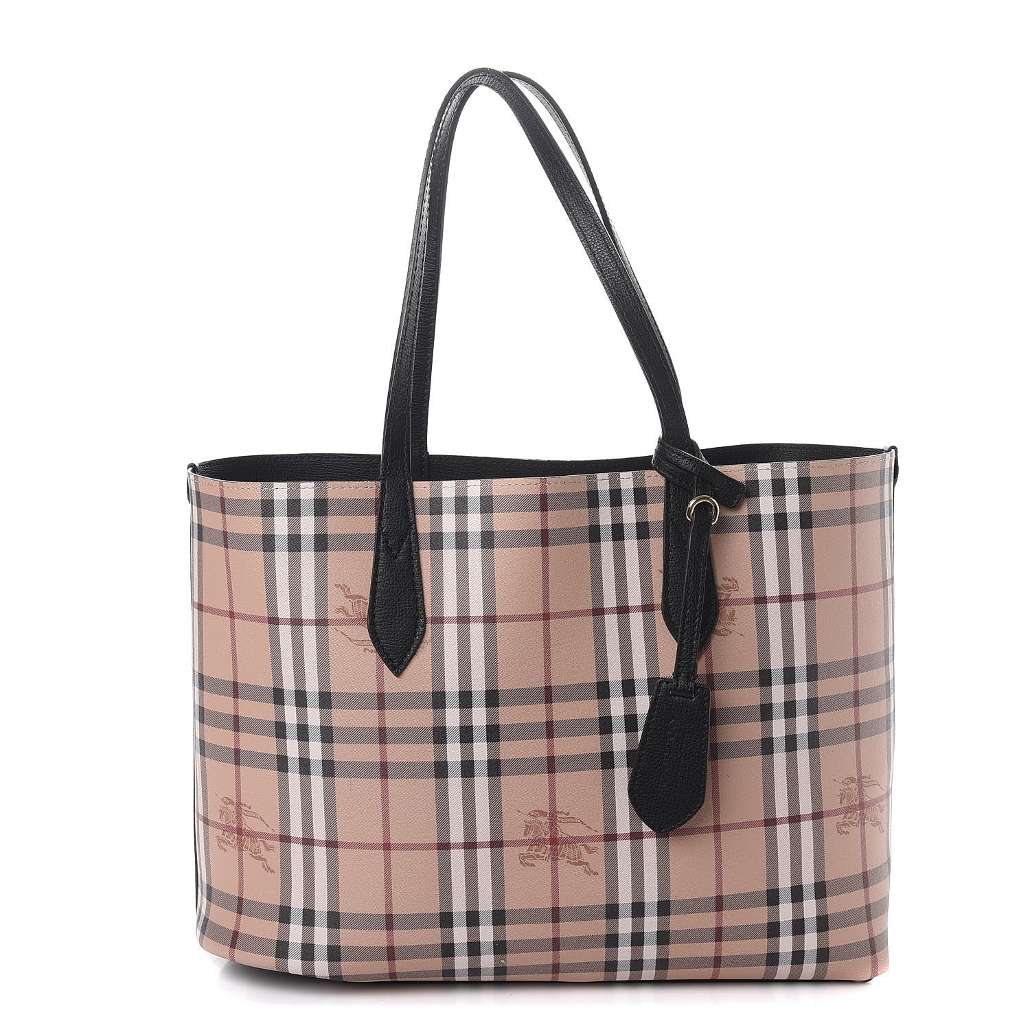 Burberry Haymarket Check Medium Reversible Tote Black 1 of 15
