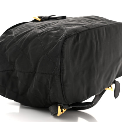 Prada Tessuto Nylon Vela Quilted Chain Backpack Black 9 of 13
