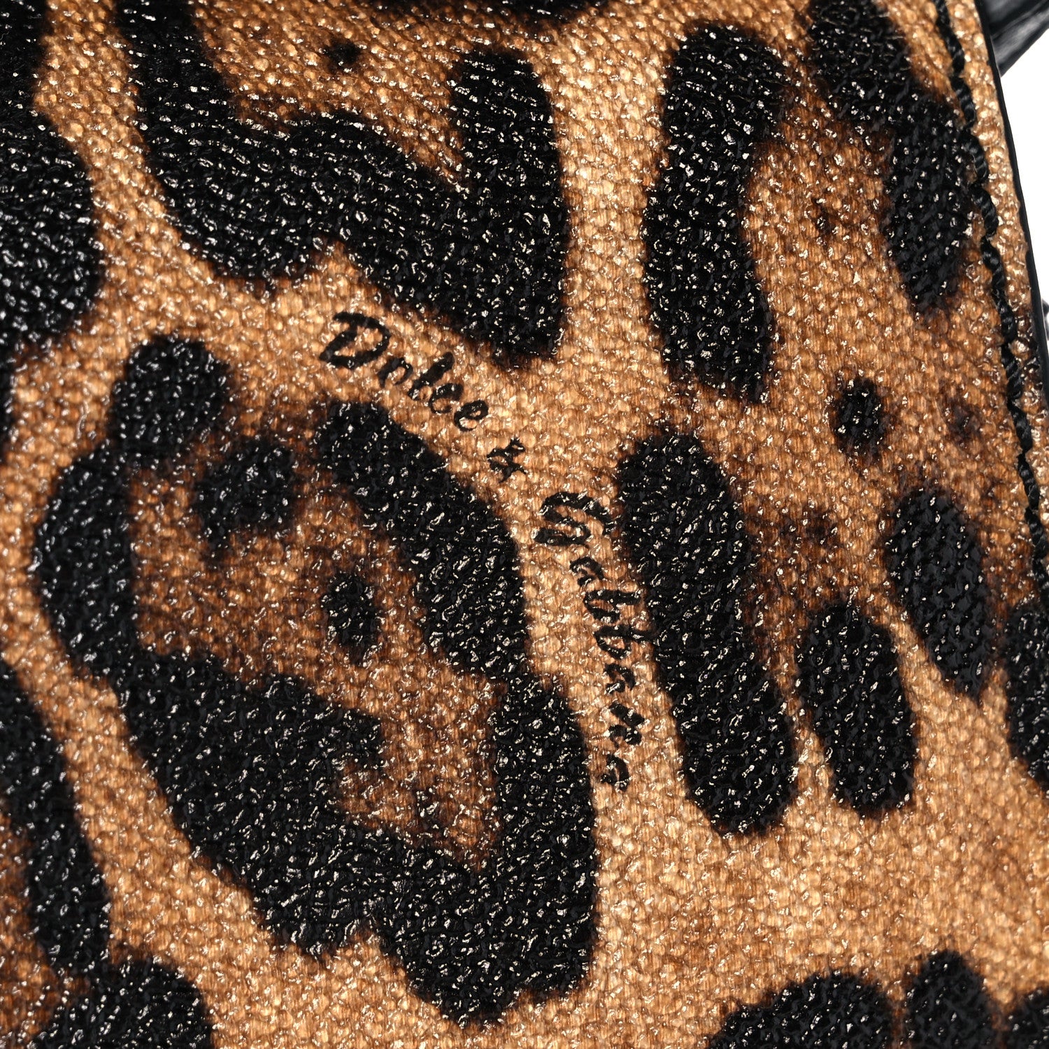 Dolce & Gabbana Dauphine Leopard Print Mini Miss Sicily Satchel Black 8 of 10